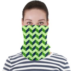 Modern Retro Chevron Patchwork Pattern Face Seamless Bandana (adult) by GardenOfOphir