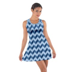 Modern Retro Chevron Patchwork Pattern Cotton Racerback Dress by GardenOfOphir