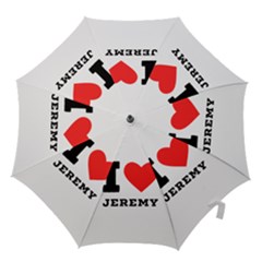 I Love Jeremy  Hook Handle Umbrellas (small) by ilovewhateva