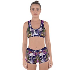 Cute Skulls And Bones Racerback Boyleg Bikini Set by GardenOfOphir