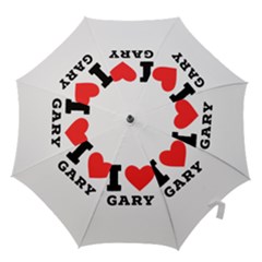 I Love Gary Hook Handle Umbrellas (small) by ilovewhateva