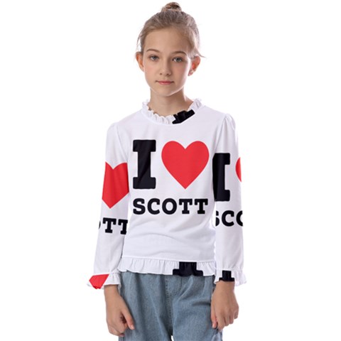 I Love Scott Kids  Frill Detail Tee by ilovewhateva