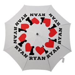 I Love Ryan Hook Handle Umbrellas (small) by ilovewhateva
