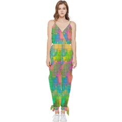 Pixel-79 Sleeveless Tie Ankle Chiffon Jumpsuit by nateshop