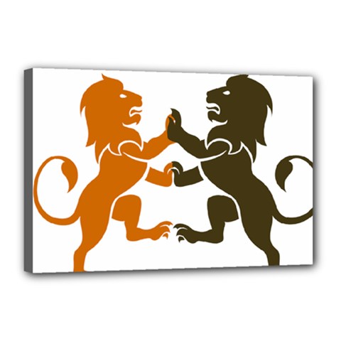 Lions Animals Wild Cats Canvas 18  X 12  (stretched) by Semog4