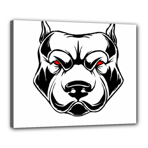 Dog Animal Mammal Bulldog Pet Canvas 20  X 16  (stretched) by Semog4