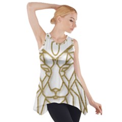 Lion Face Wildlife Crown Side Drop Tank Tunic by Semog4