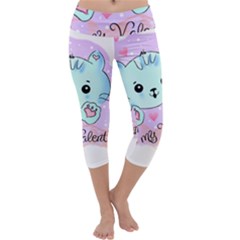 Cat Valentine-s Day Valentine Capri Yoga Leggings by Semog4