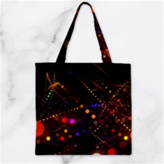 Abstract Light Star Design Laser Light Emitting Diode Zipper Grocery Tote Bag by Semog4