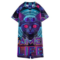 Gamer Life Kids  Boyleg Half Suit Swimwear by minxprints