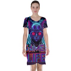 Gamer Life Short Sleeve Nightdress by minxprints