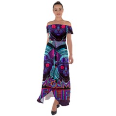 Gamer Life Off Shoulder Open Front Chiffon Dress by minxprints