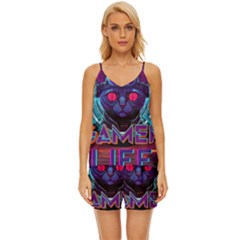 Gamer Life V-neck Satin Pajamas Set by minxprints