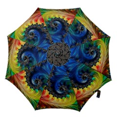 Colorful Digital Art Fractal Design Hook Handle Umbrellas (small) by Semog4
