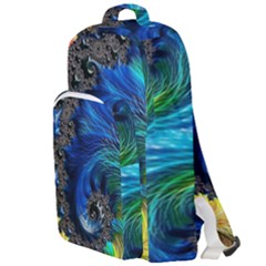 Colorful Digital Art Fractal Design Double Compartment Backpack by Semog4