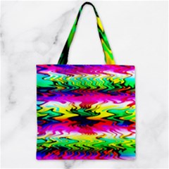 Waves Of Color Zipper Grocery Tote Bag by Semog4