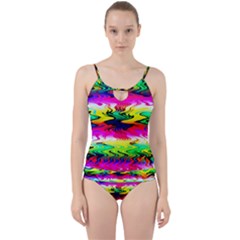 Waves Of Color Cut Out Top Tankini Set by Semog4