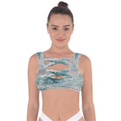 Big Storm Wave Bandaged Up Bikini Top by Semog4