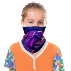 Colorful Abstract Background Creative Digital Art Colorful Geometric Artwork Face Covering Bandana (kids) by Semog4
