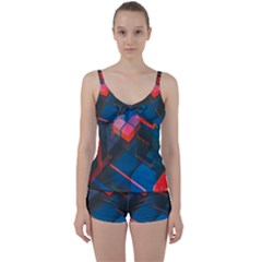 Minimalist Abstract Shaping Abstract Digital Art Minimalism Tie Front Two Piece Tankini by Semog4
