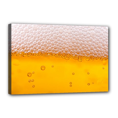 Beer Texture Liquid Bubbles Canvas 18  X 12  (stretched) by Semog4