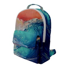 Artistic Wave Sea Flap Pocket Backpack (large) by Semog4
