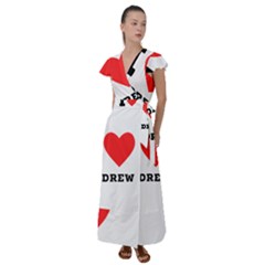 I Love Andrew Flutter Sleeve Maxi Dress by ilovewhateva