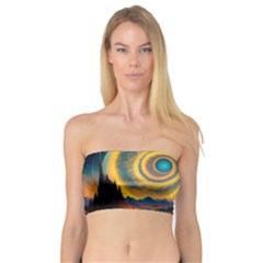 Ai Generated Surrealist Fantasy Dream Moon Space Bandeau Top by Jancukart