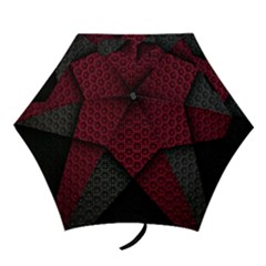 Red Black Abstract Pride Abstract Digital Art Mini Folding Umbrellas by Jancukart