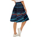 Orange Blue Dot Dots Lines Abstract Abstract Digital Art Classic Short Skirt View3