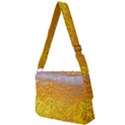Texture Pattern Macro Glass Of Beer Foam White Yellow Bubble Full Print Messenger Bag (L) View2
