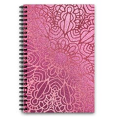 Pink Mandala Glitter Bohemian Girly Glitter 5 5  X 8 5  Notebook by Semog4