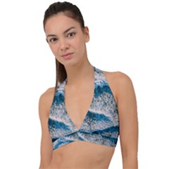 Waves Wave Nature Beach Halter Plunge Bikini Top by Semog4