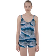 Waves Wave Nature Beach Tie Front Two Piece Tankini by Semog4