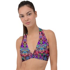 Flower Patterns Abstract Pattern Digital Art Halter Plunge Bikini Top by Semog4