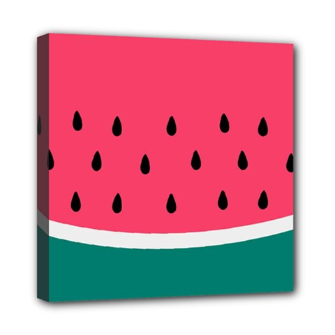 Watermelon Fruit Pattern Mini Canvas 8  X 8  (stretched) by Semog4