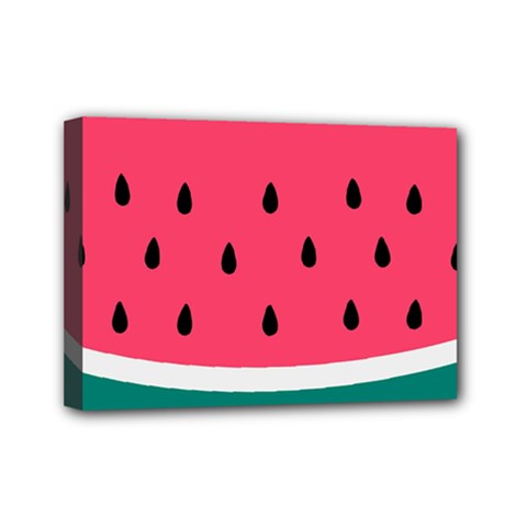 Watermelon Fruit Pattern Mini Canvas 7  X 5  (stretched) by Semog4