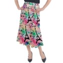 From Paris Abstract Art Pattern Midi Mermaid Skirt View1
