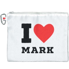 I Love Mark Canvas Cosmetic Bag (xxxl) by ilovewhateva