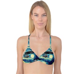Star Trek Starship The Starry Night Van Gogh Reversible Tri Bikini Top by Semog4