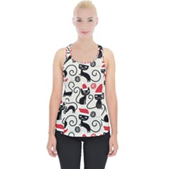 Cute Christmas Seamless Pattern Vector Piece Up Tank Top by Semog4