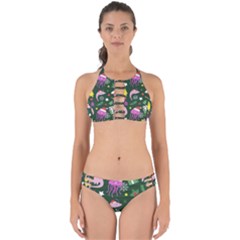 Colorful Funny Christmas Pattern Perfectly Cut Out Bikini Set by Semog4