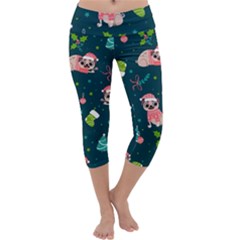 Pattern Christmas Funny Capri Yoga Leggings by Semog4