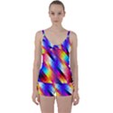 Abstract Background Colorful Pattern Tie Front Two Piece Tankini View1