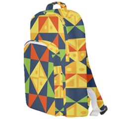 Background Geometric Color Double Compartment Backpack by Semog4