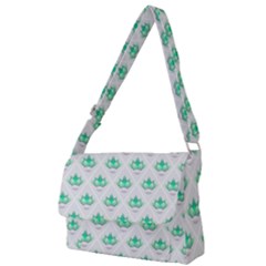 Plant Pattern Green Leaf Flora Full Print Messenger Bag (l) by Semog4
