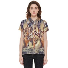 Tree Forest Woods Nature Landscape Short Sleeve Pocket Shirt by Semog4