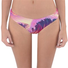 Wave Waves Ocean Sea Reversible Hipster Bikini Bottoms by Ravend
