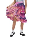 Wave Waves Ocean Sea Kids  Ruffle Flared Wrap Midi Skirt View1