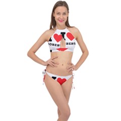 I Love Robert Cross Front Halter Bikini Set by ilovewhateva